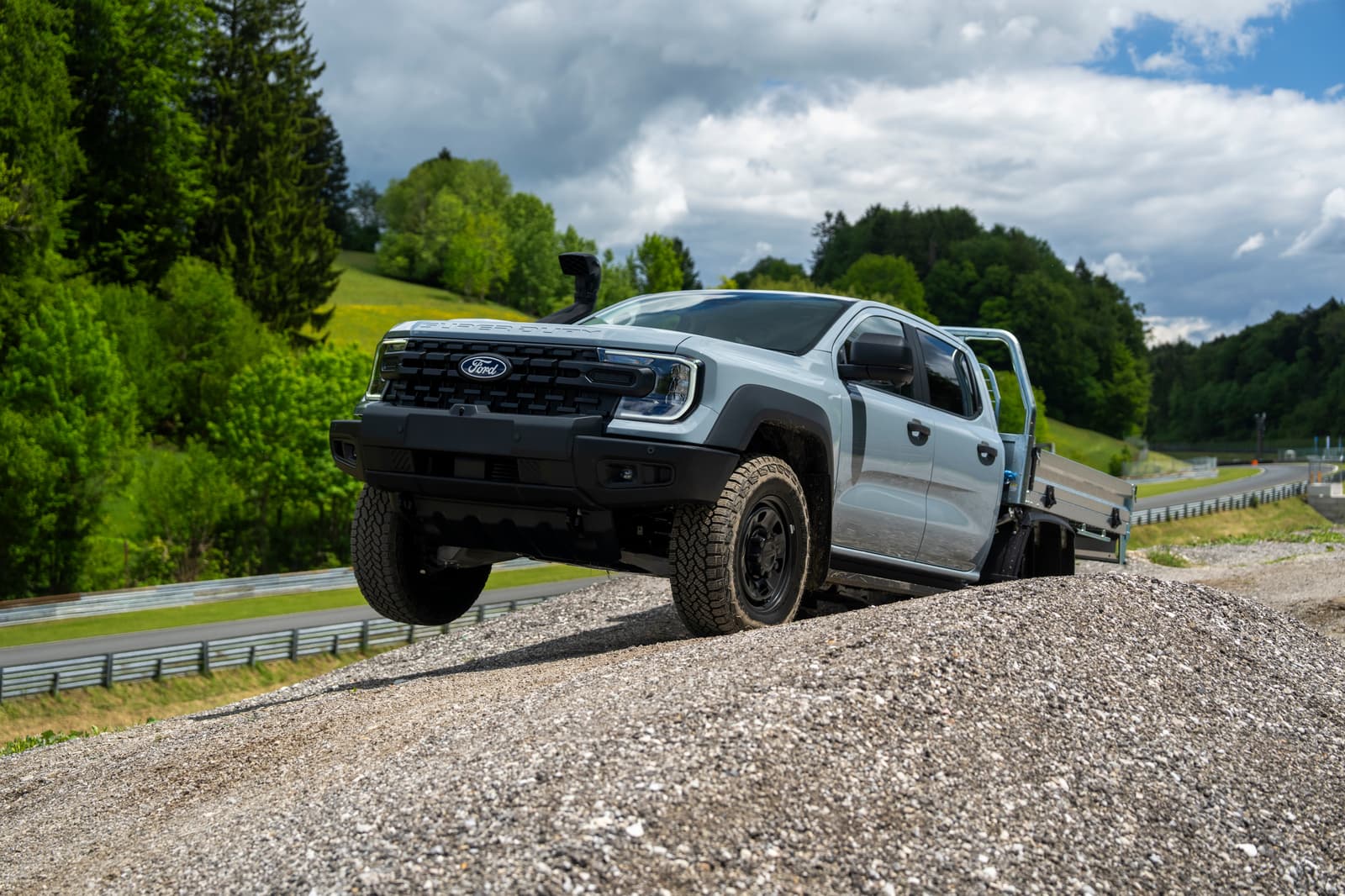 Ford Ranger Super Duty front 3/4 mid-air