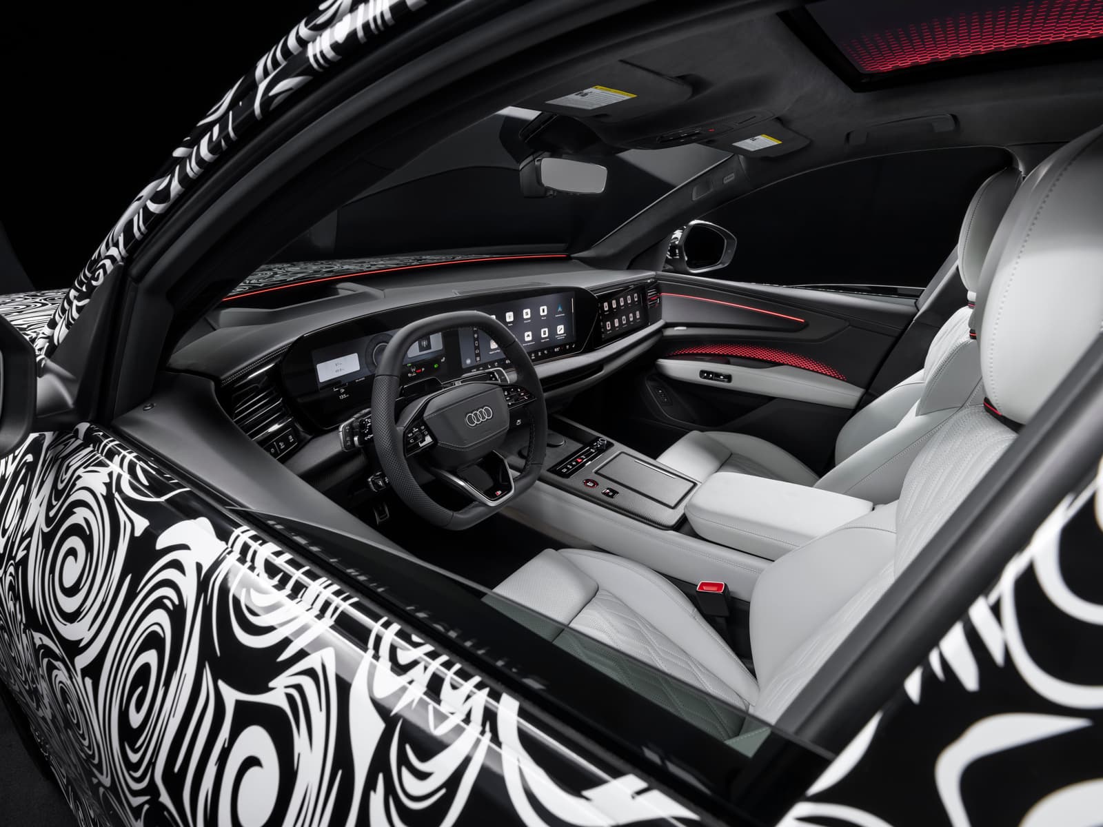 Audi Q9 interior driver's window
