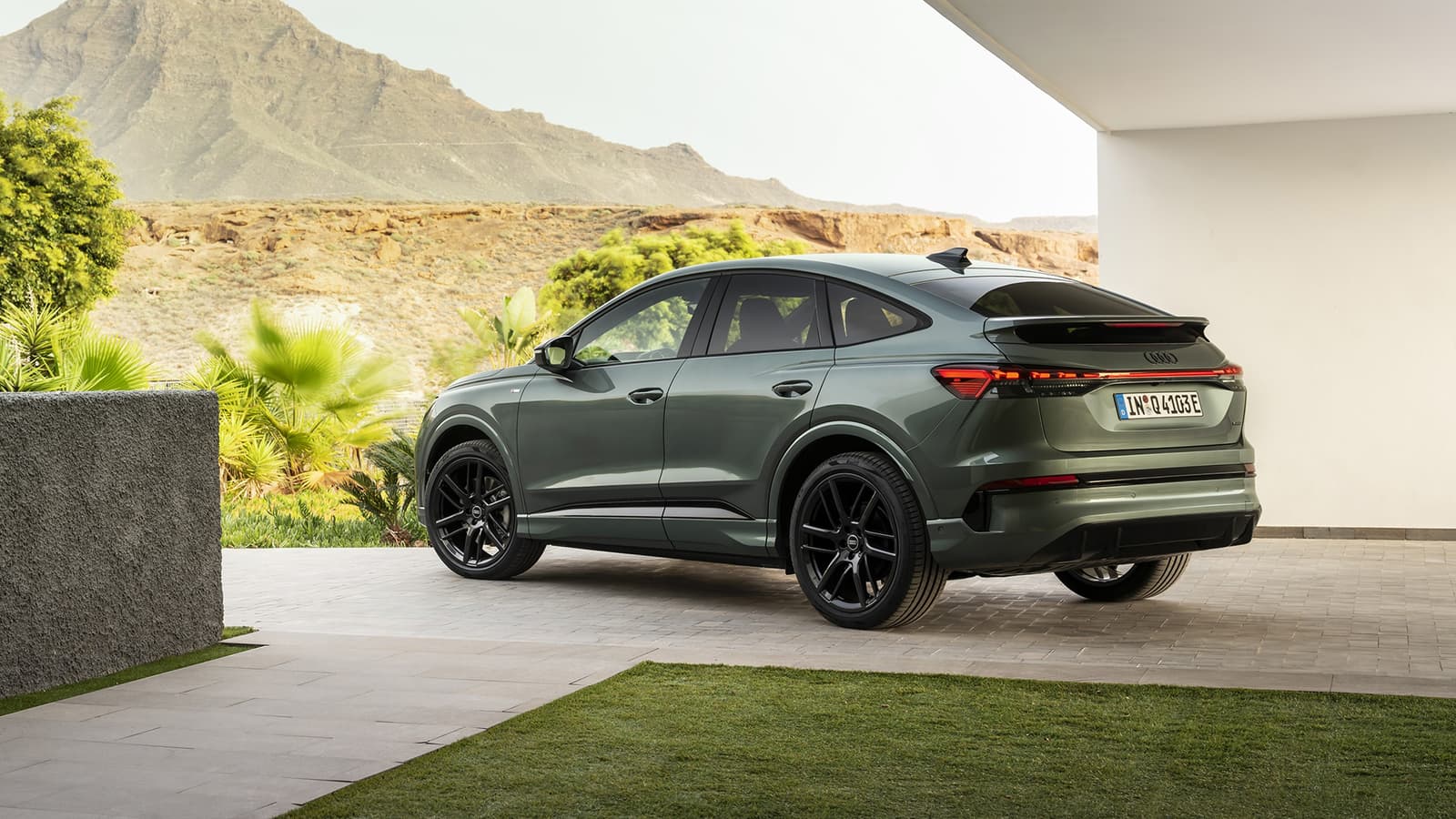 Audi Q4 e-tron Sportback facelift rear 3/4