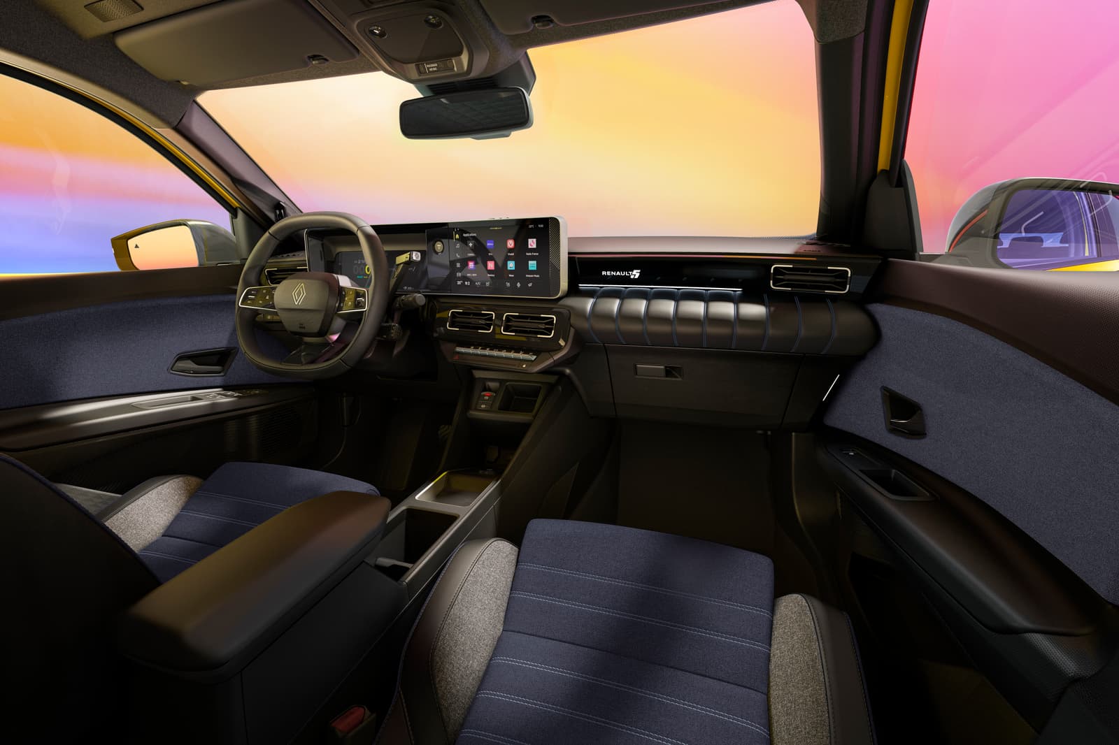 Renault 5 yellow interior